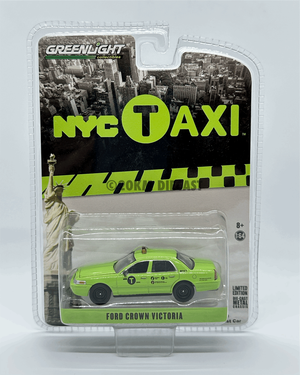 Modèle 1:64 Métal Modèle Réduit 1:64 Ford Crown Victoria Taxi New York - Diecast Métal - Marque 596Model Ford Crown Victoria Taxi NY 1:64