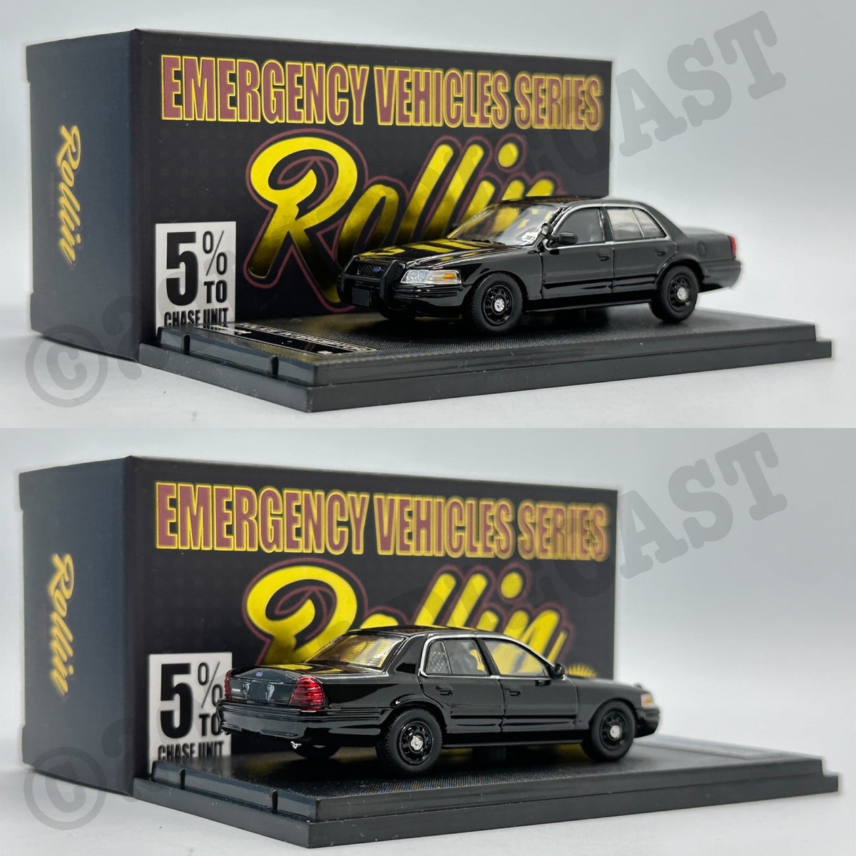 Rollin 1/64 Ford Crown Victoria Police Interceptor - Blank