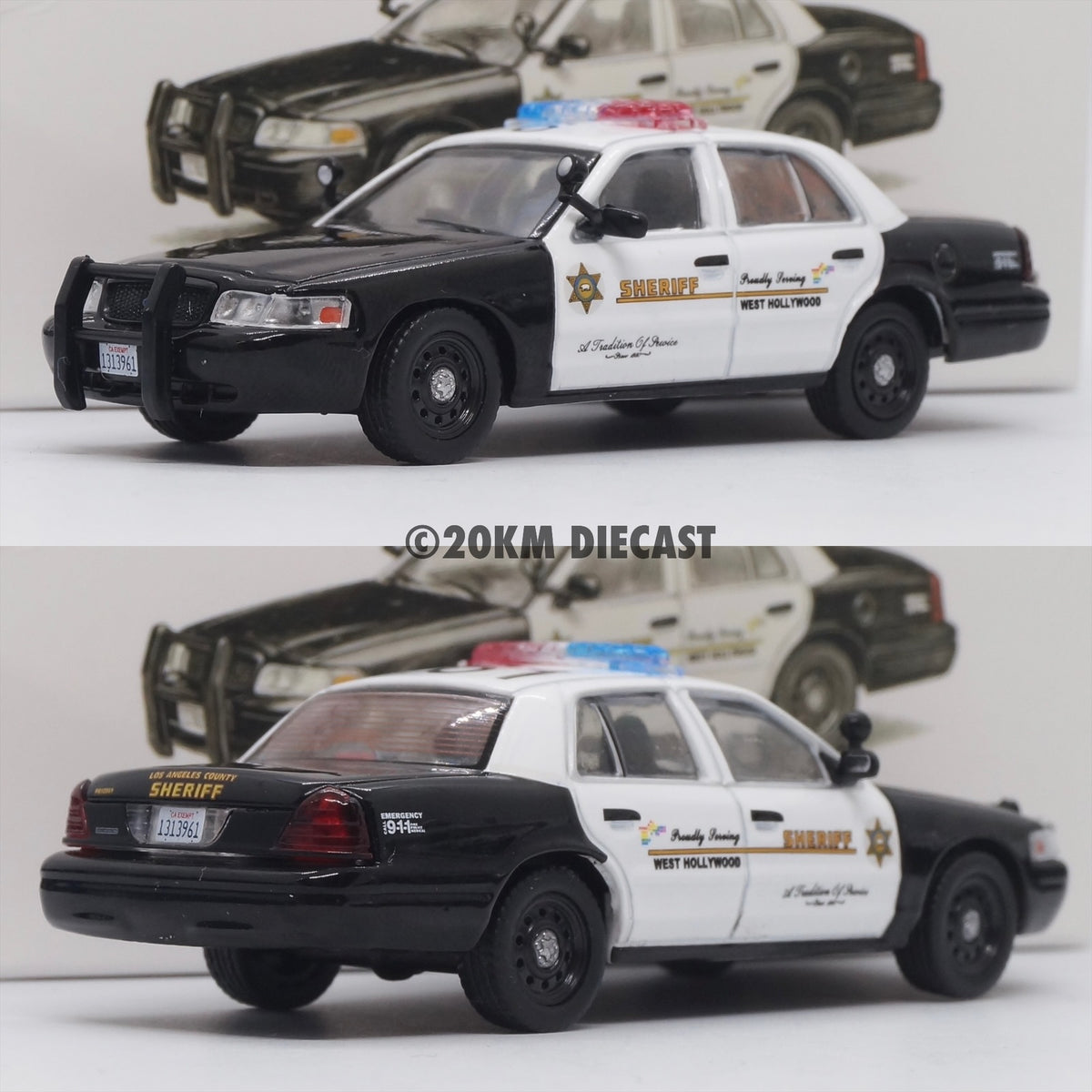 3F 【希少・組立済】FALLER（ファーラー）H0 B-922 マルティンス門 596 Model 1/64 Ford Crown Victoria - Los Angeles Sheriff – 20KM