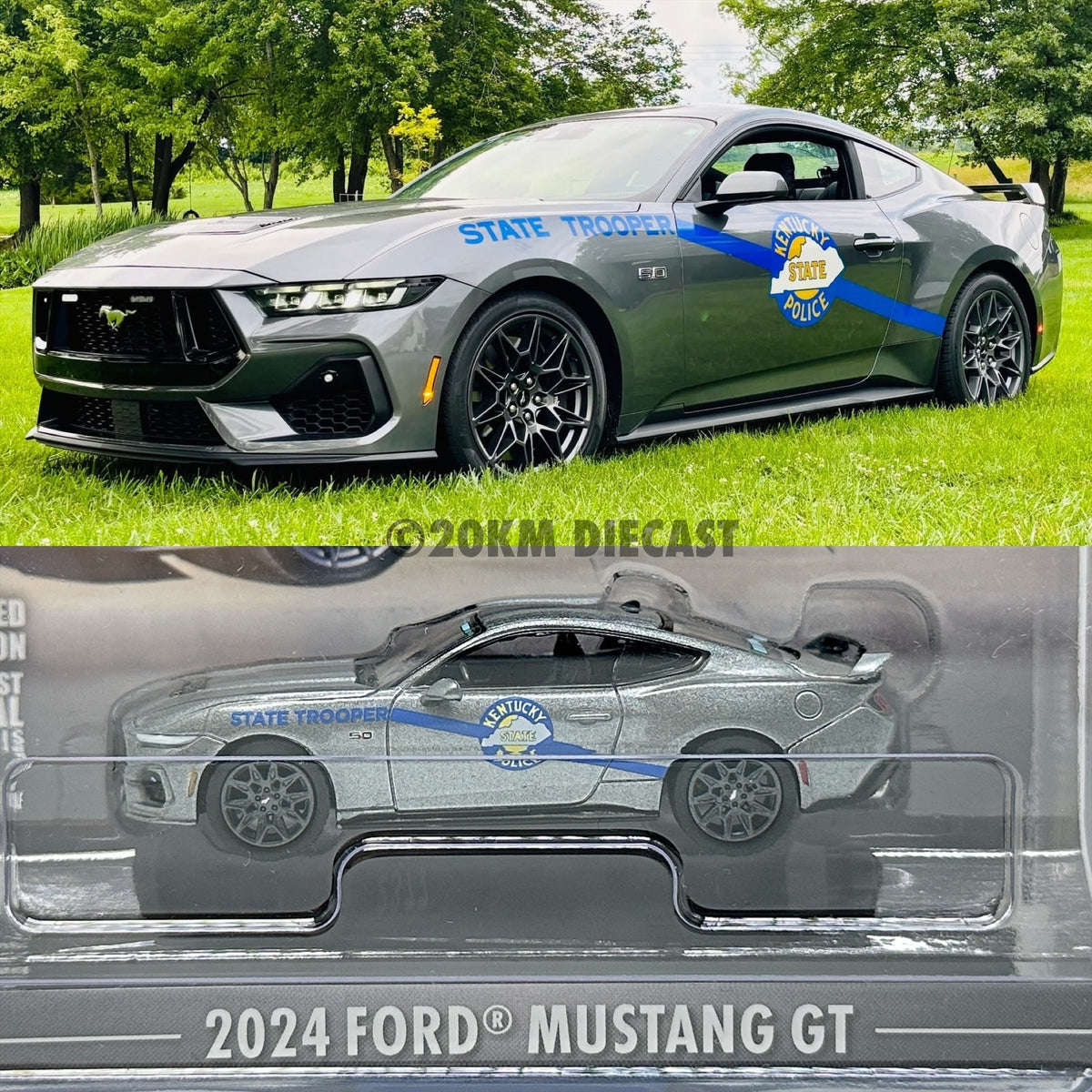 1/64 CM Ford マスタング police 蘇州 GT Show CM Model 1:64 Diecast Model Car - Ford Mustang Dark Horse Chrome
