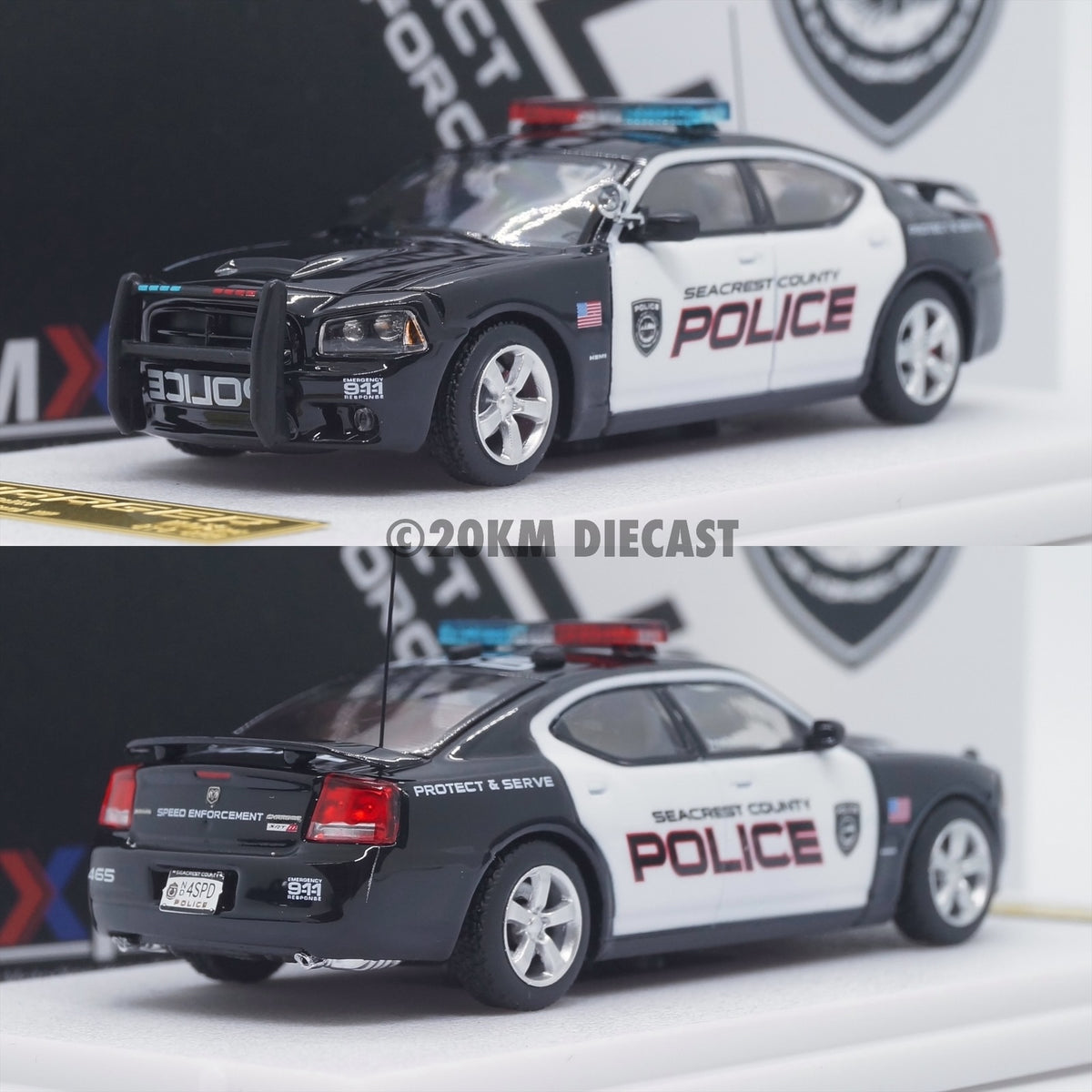 Rollin 1/64 IMXpo Exclusive - Dodge Charger SRT8- Seacrest County Poli ...