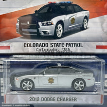 Load image into Gallery viewer, Greenlight 1/64 Hot Pursuit Series 18 - 2012 Dodge Charger - Colorado State Patrol
