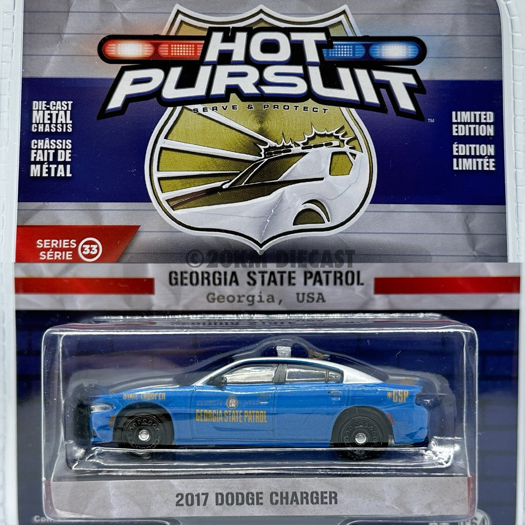 Greenlight 1/64 Hot Pursuit Series 33 - 2017 Dodge Charger - Georgia State Patrol