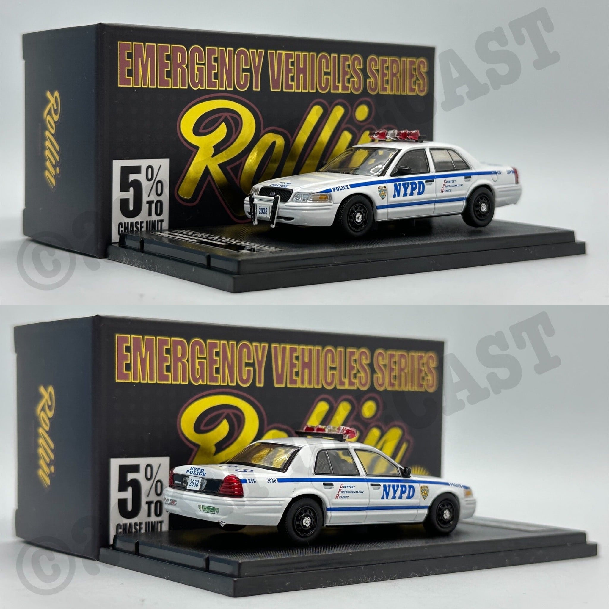 Greenlight 1:64 Ford Crown Victoria Police Interceptor NYPD Anno Di Costruzione 2011 Bianco 42771