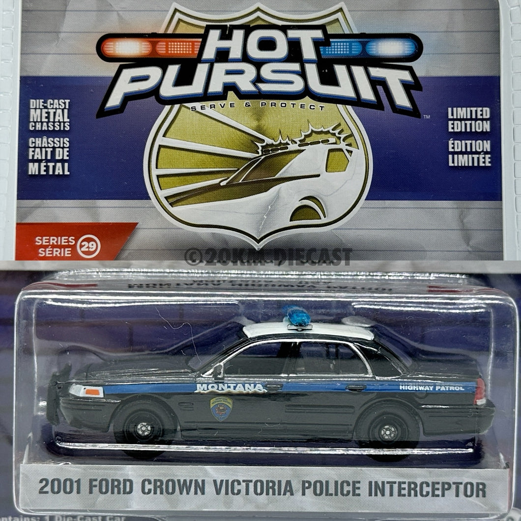 Greenlight 1/64 Hot Pursuit Series 29 - 2001 Ford Crown Victoria - Montana Highway Patrol