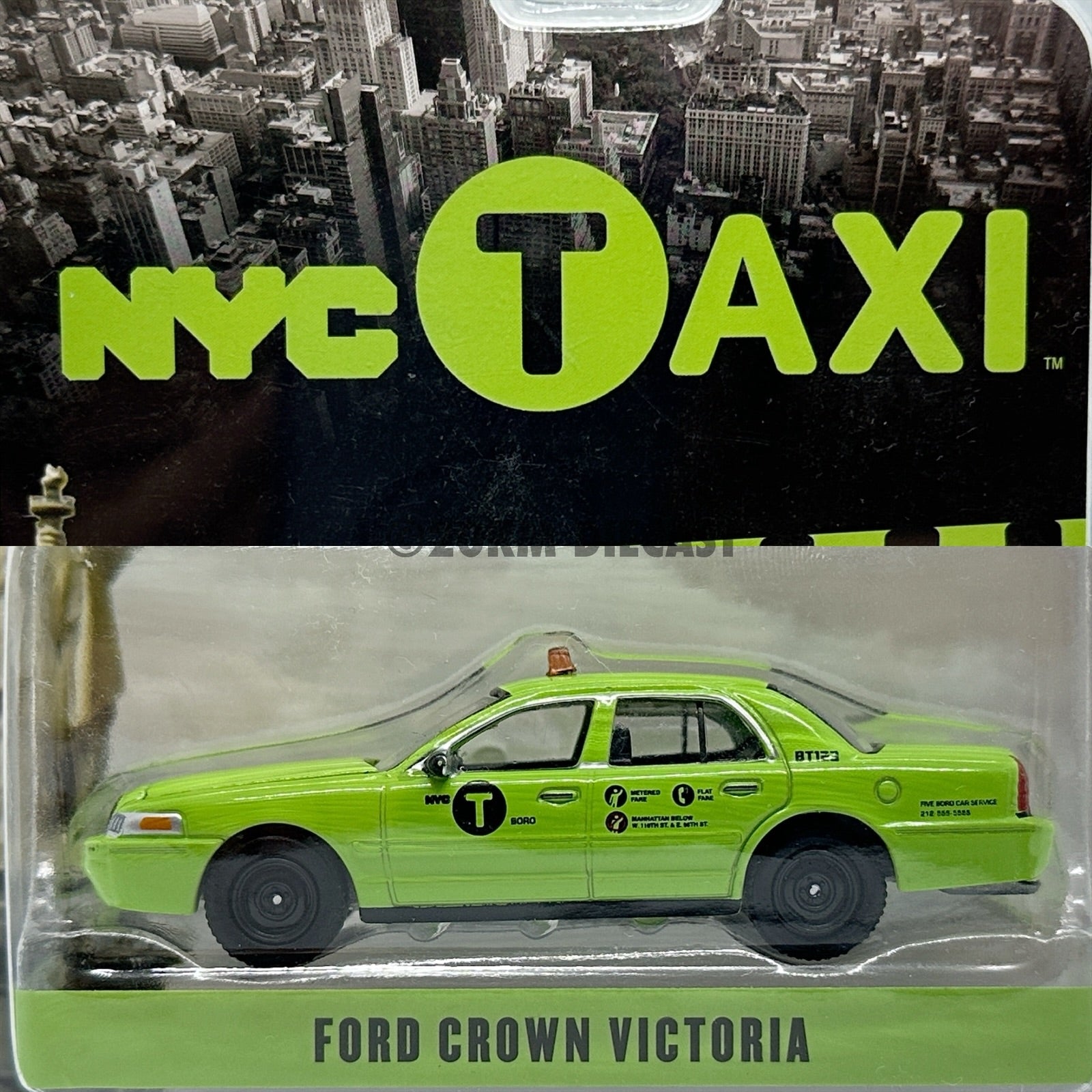 Greenlight 1/64 Ford Crown Victoria NYC Boro Taxi – 20KM Diecast