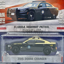 Load image into Gallery viewer, Greenlight 1/64 Hot Pursuit Series 19 - 2015 Dodge Charger - Florida Higway Patrol Police
