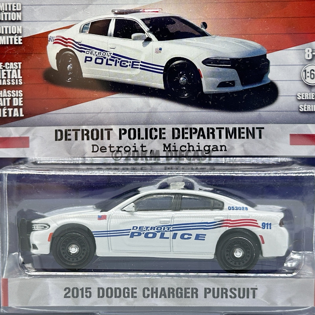 Greenlight 1/64 Hot Pursuit Series 20 - 2015 Dodge Charger - Detroit Police Department