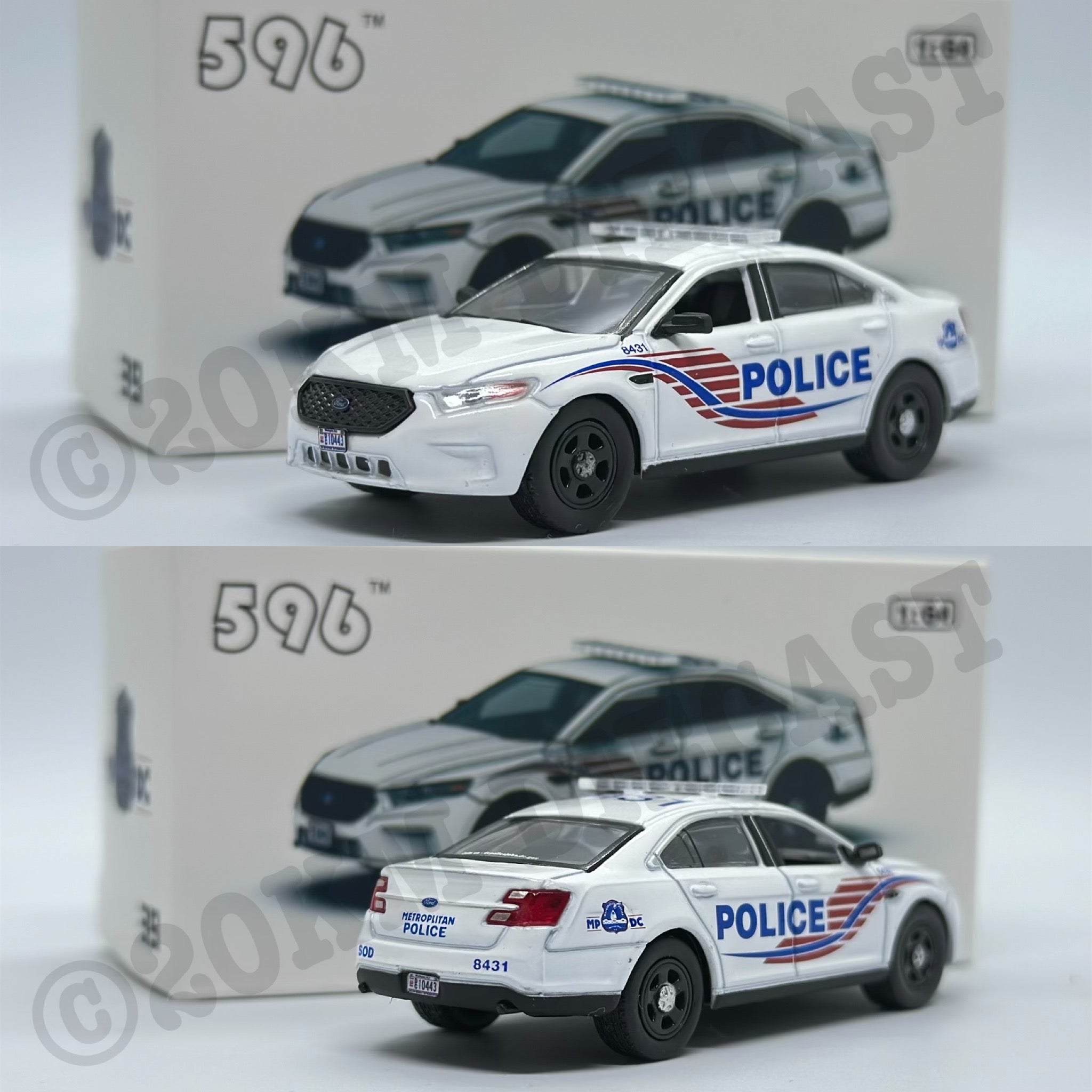 596 Model 1/64 Ford Police Interceptor - Metropolitan Police