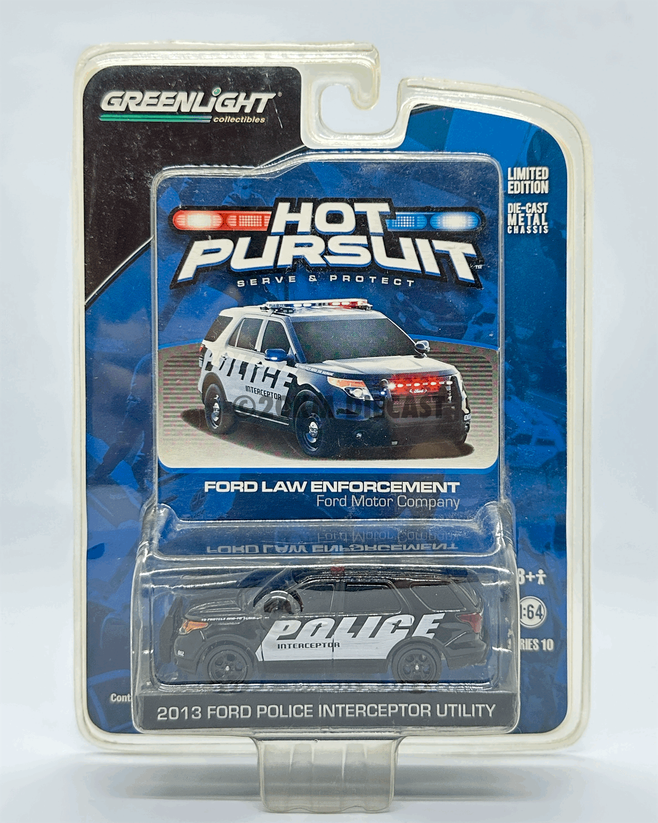 Greenlight 1/64 Hot Pursuit Series 10 2013 Ford Police Interceptor
