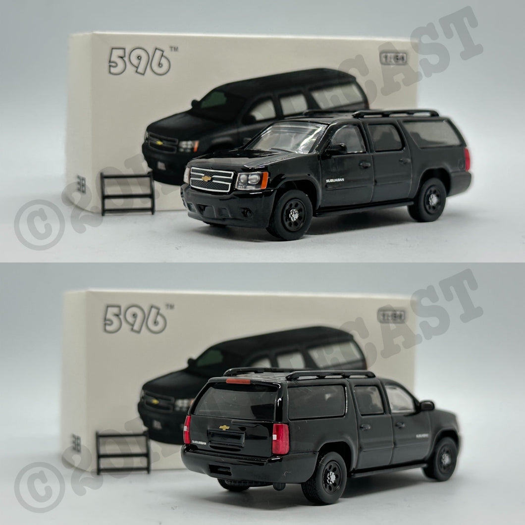596 Model 1/64 Chevrolet Suburban - Blank Black Police Version
