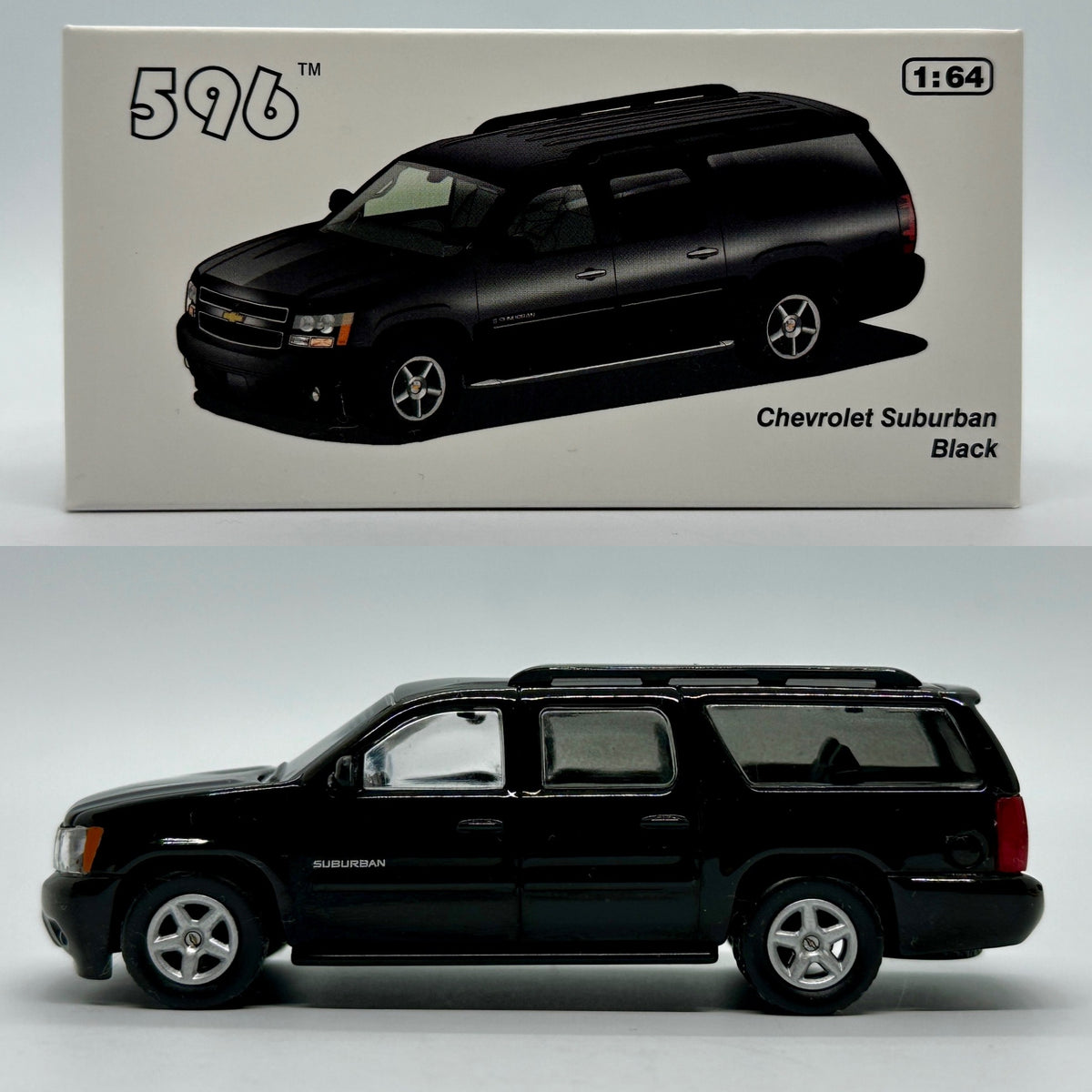596 Model 1/64 Chevrolet Suburban - Black – 20KM Diecast
