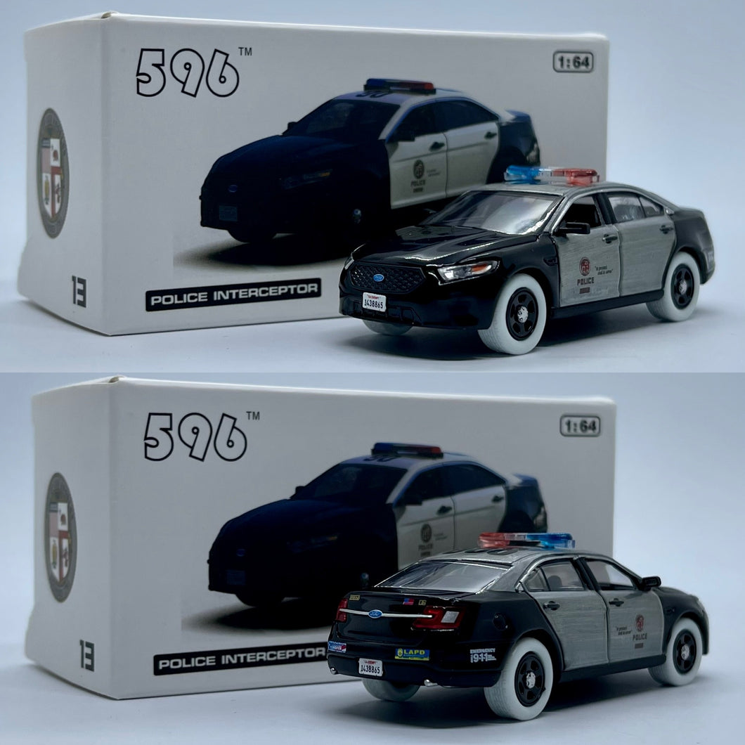 596 Model 1/64 2013 Ford Police Interceptor - Los Angeles Police Department LAPD Chase car