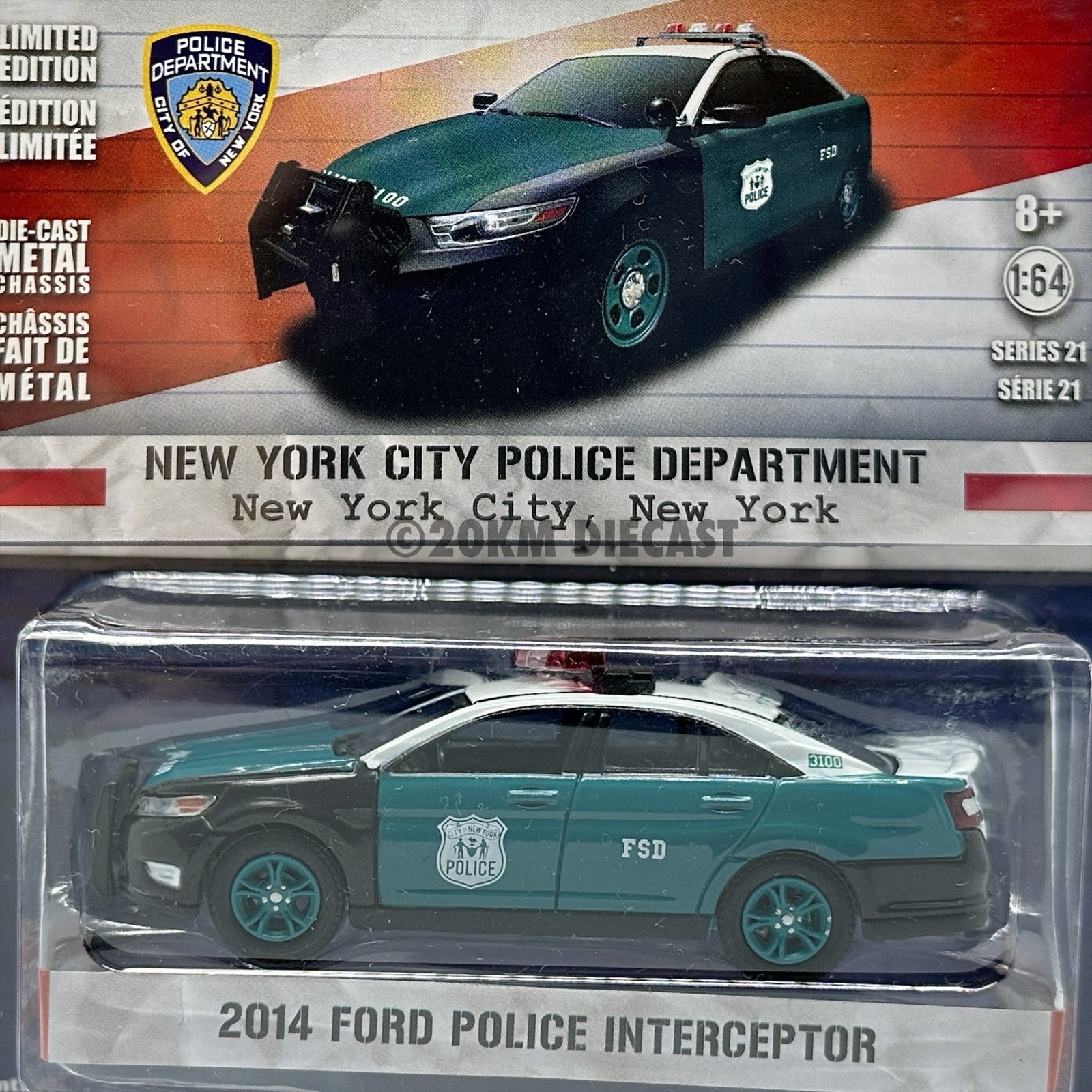 Greenlight Hot Pursuit 2014 Ford Police Interceptor - New York