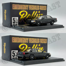 Load image into Gallery viewer, Rollin 1/64 Ford Crown Victoria Police Interceptor - Blank Black
