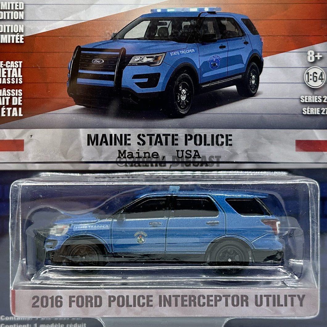 Greenlight 1/64 Hot Pursuit Series 27 - 2016 Ford Police Interceptor Utility - Maine State Police