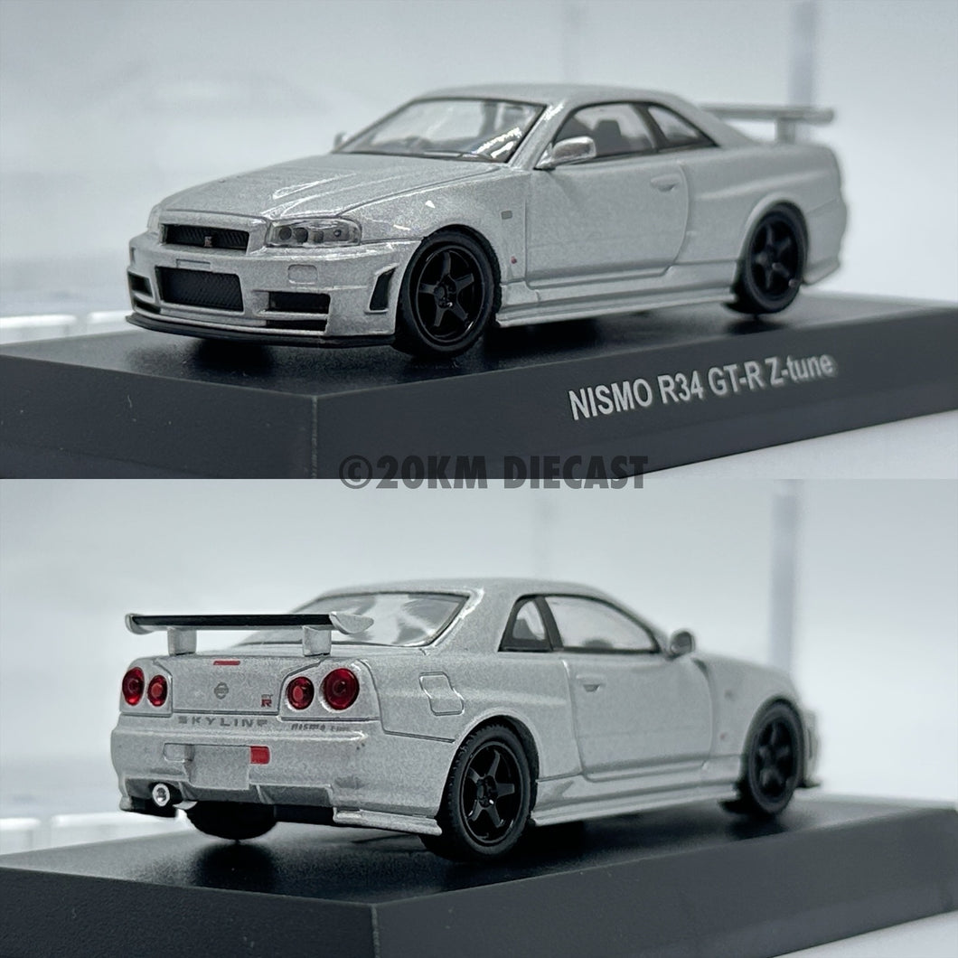 Kyosho 1/64 Nissan Skyline GTR R34 Nismo Z Tune - Sliver