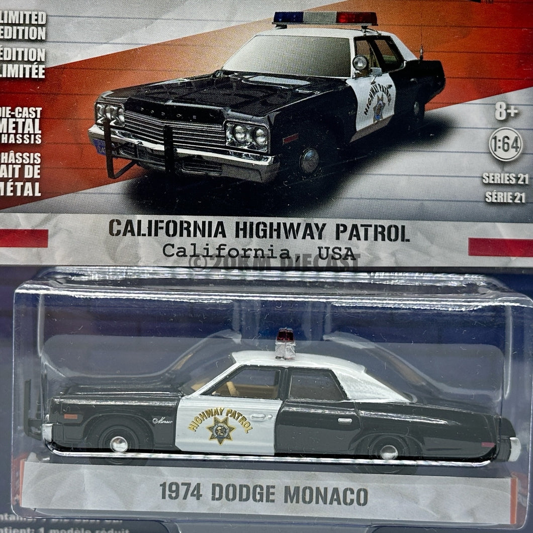 Greenlight 1/64 Hot Pursuit Series 21 - 1974 Dodge Monaco - California Highway Patrol (CHP)
