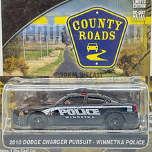 Load image into Gallery viewer, Greenlight 1/64 County Roads Series 8 2010 Dodge Charger Pursuit Winnetak Police
