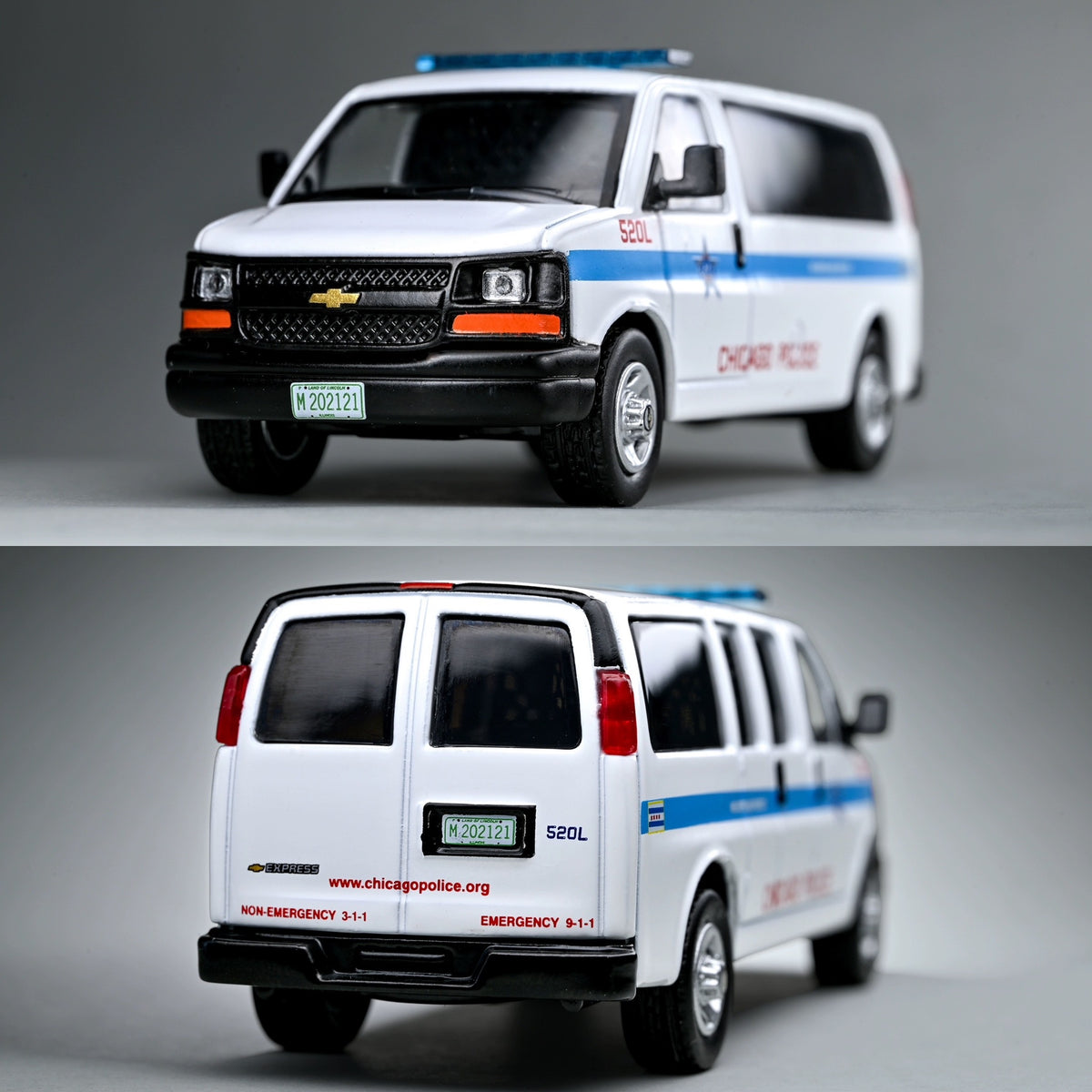 596 Model 1/64 Chevrolet Express - Chicago Police Department – 20KM Diecast