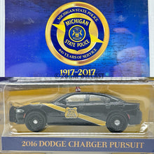 Load image into Gallery viewer, Greenlight 1/64 Anniversary Collection Series 6 - 2016 Dodge Charger Police - Michigan State Police 100th Anniversary
