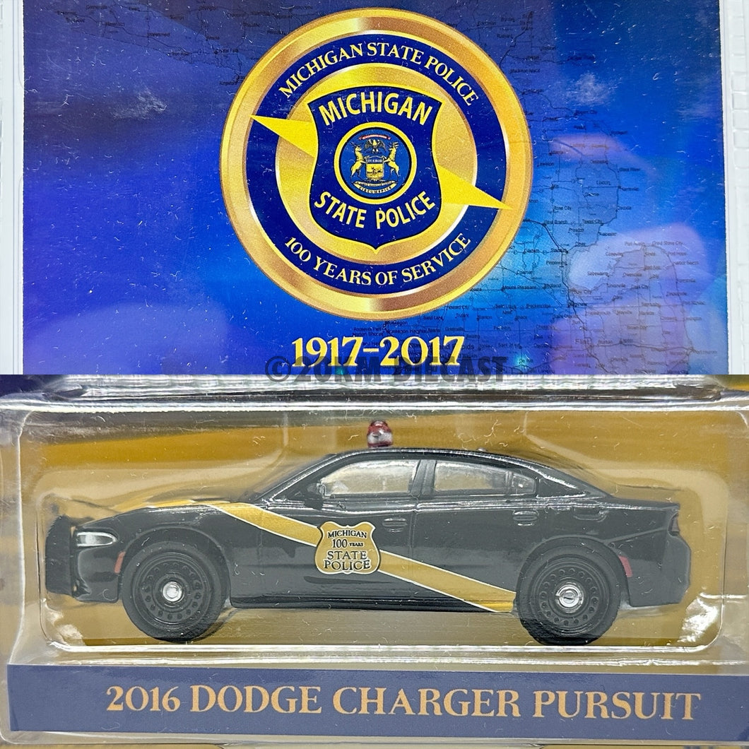 Greenlight 1/64 Anniversary Collection Series 6 - 2016 Dodge Charger Police - Michigan State Police 100th Anniversary