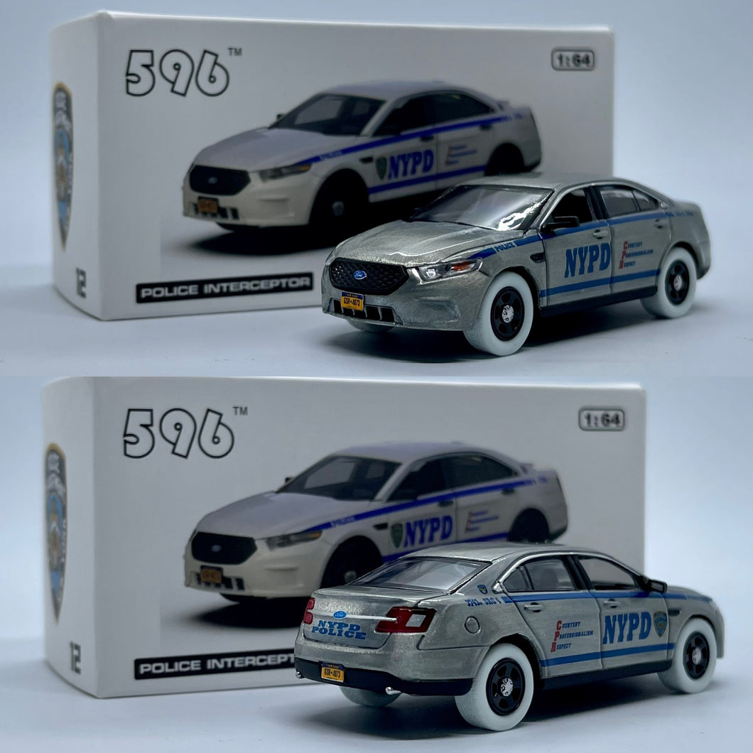 596 Models 1/64 2013 Ford Police Interceptor- New York Police Department NYPD Chase car