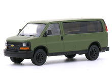 Load image into Gallery viewer, 596 Model 1/64 Chevrolet Express (Green &amp; Camo Pattern)
