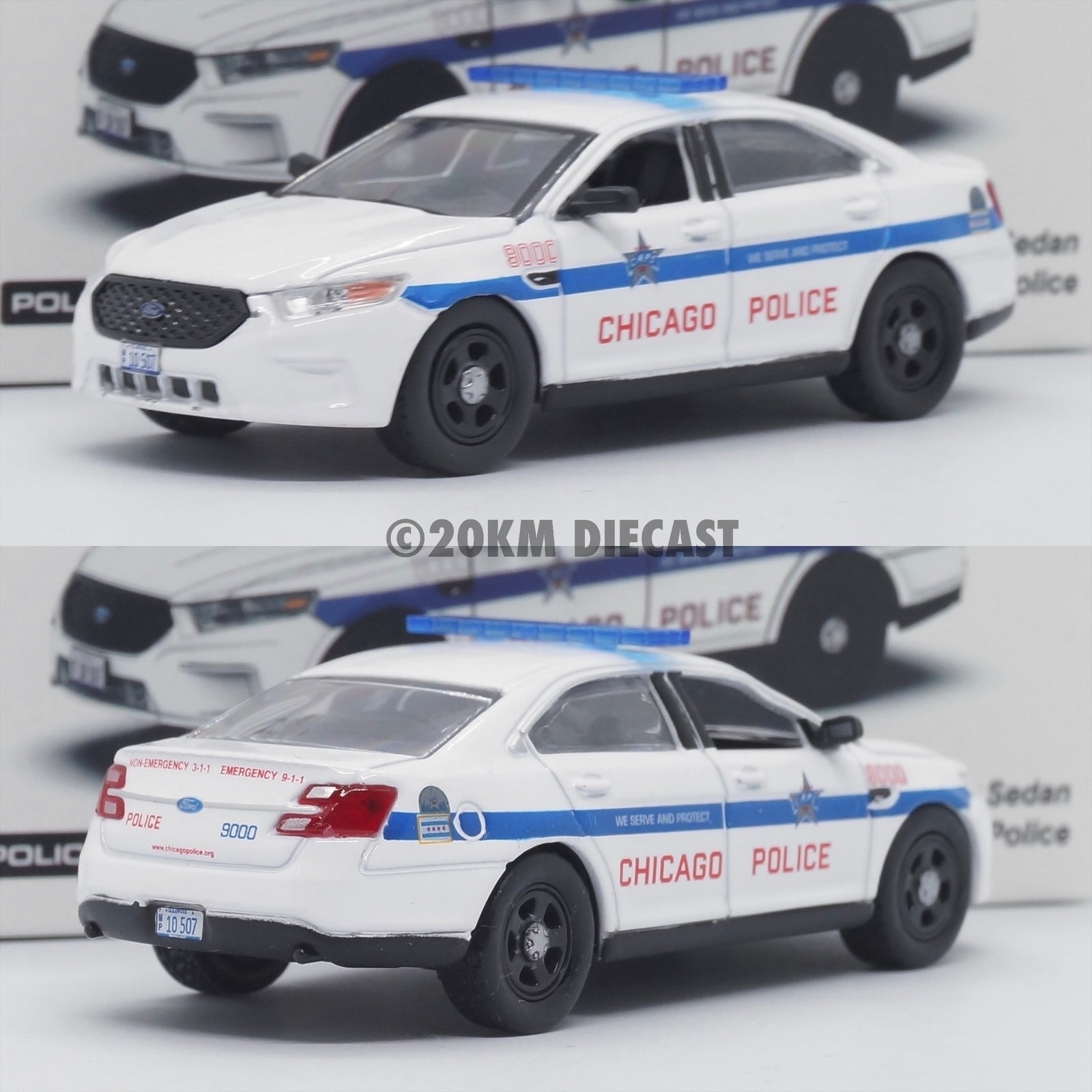 596 Model 1/64 2013 Ford Police Interceptor - Chicago Police