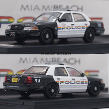 Load image into Gallery viewer, Rollin 1/64 Ford Crown Victoria Police Interceptor - Miami Beach Police (Pride)
