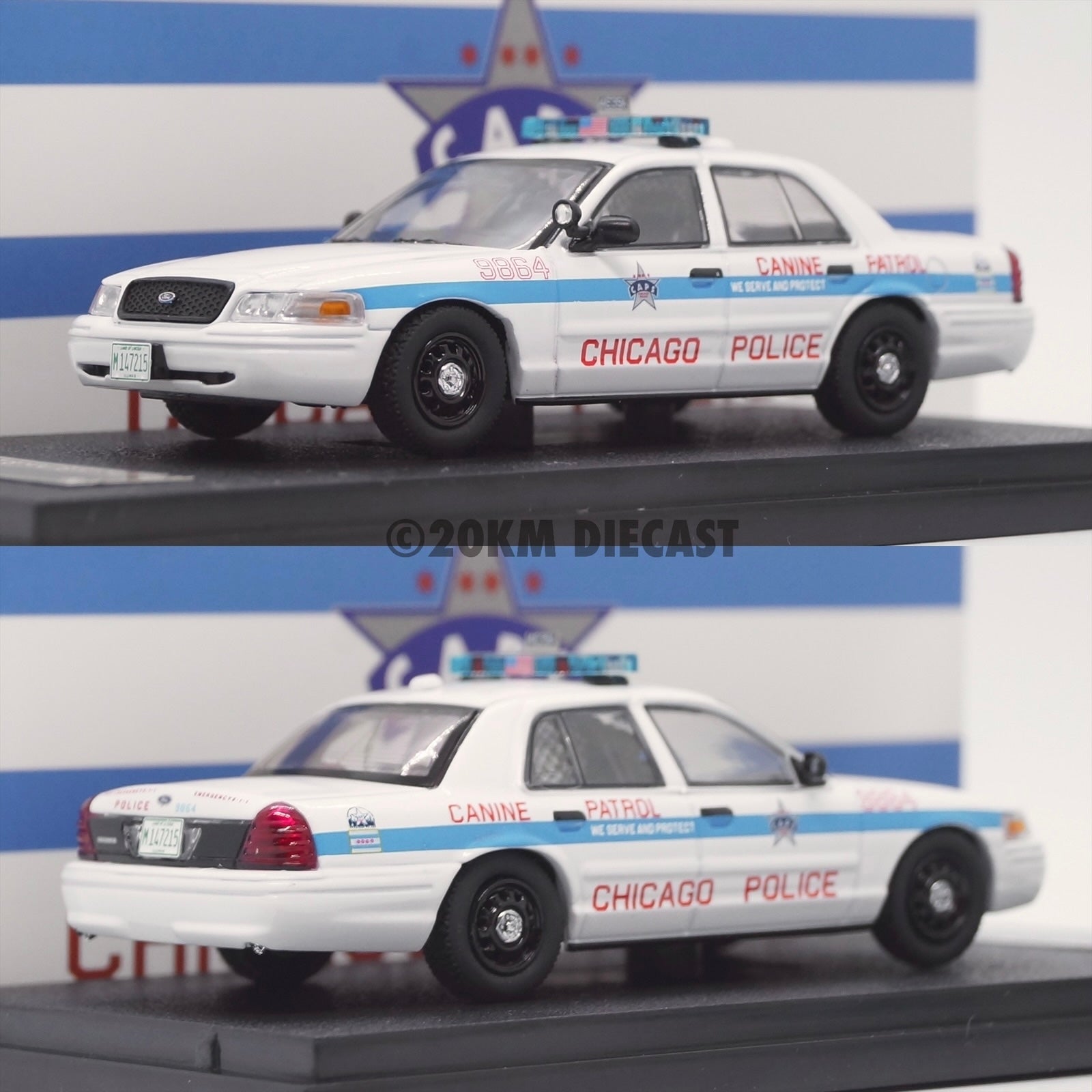 Rollin 1/64 Ford Crown Victoria Police Interceptor - Chicago