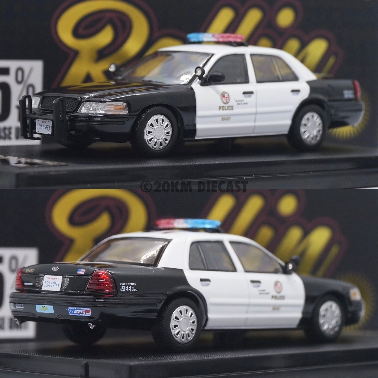 Rollin 1/64 Ford Crown Victoria Police Interceptor - Los Angeles