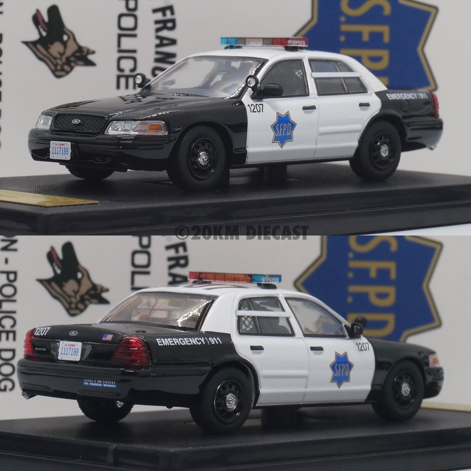 Rollin 1/64 Ford Crown Victoria Police Interceptor - San Francisco