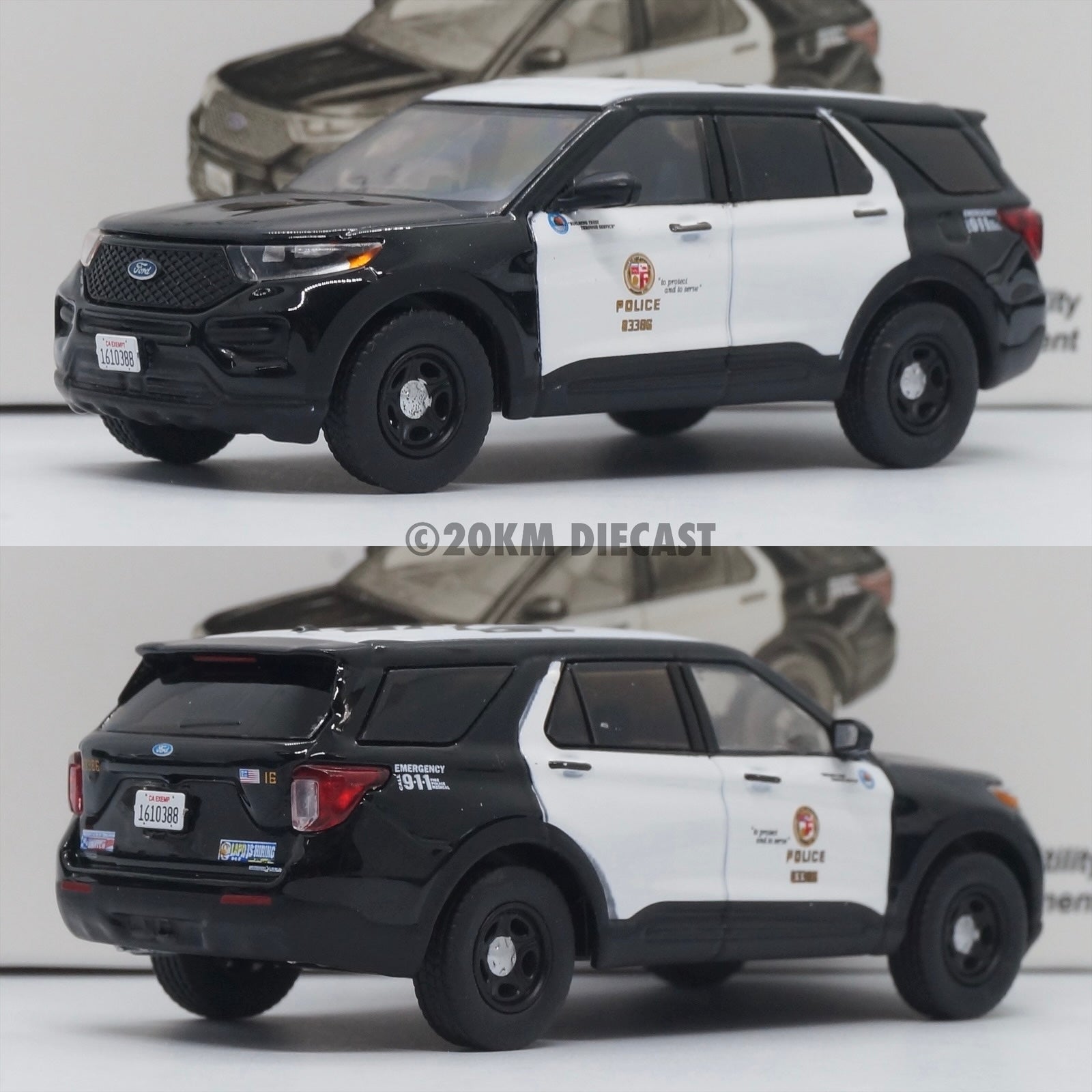 596 Model 1/64 2020 Ford Police Interceptor Utility - Los Angeles