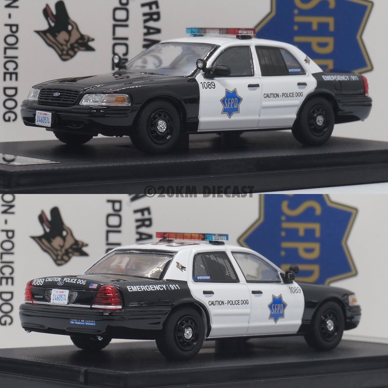 Rollin 1/64 Ford Crown Victoria Police Interceptor - San Francisco