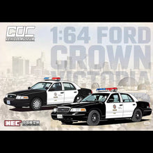 Load image into Gallery viewer, GOC 1/64 HEC Exclusive - Ford Crown Victoria Police Interceptor - Los Angeles Police Department LAPD

