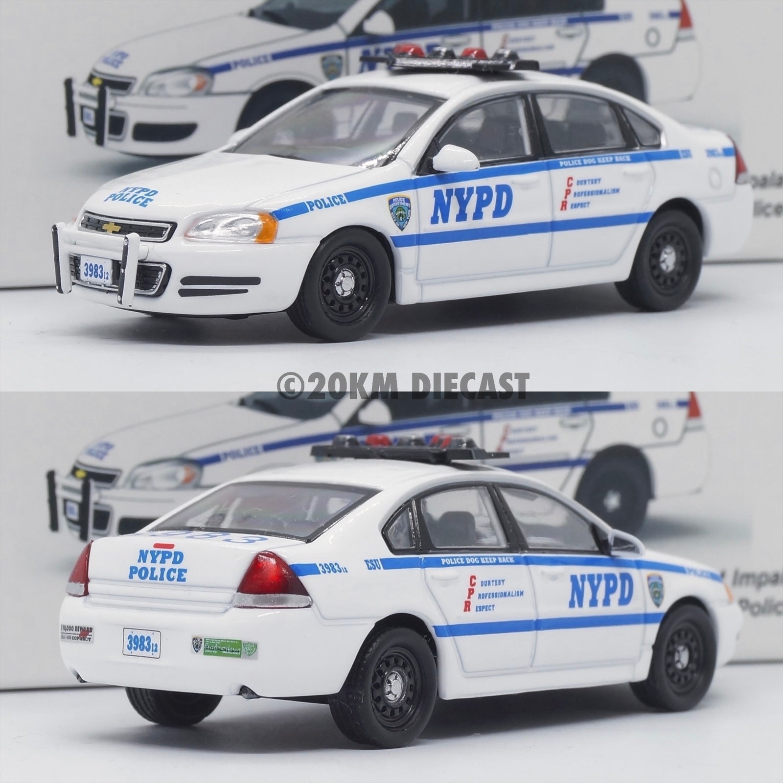 596 NYPD mondeo impala モンデオ　インパラ　3台セット 596 Model 1/64 Chevrolet Impala - New York Police Department (NYPD