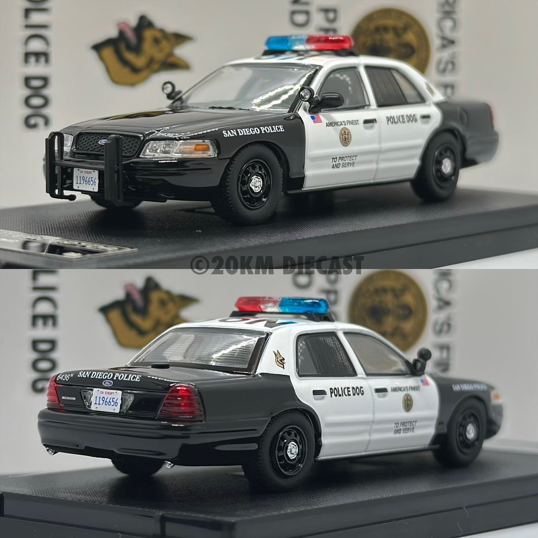 Rollin 1/64 Ford Crown Victoria Police Interceptor - San Diego Police Department K-9