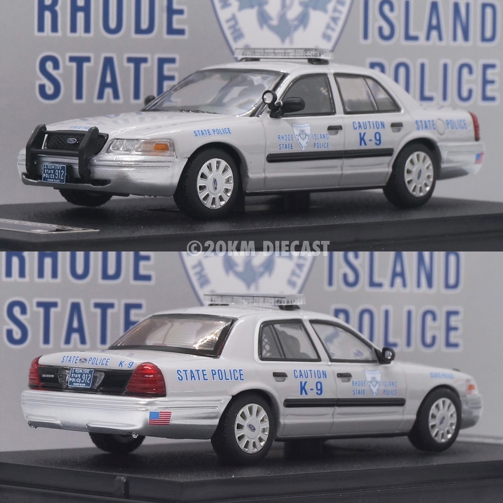 Rollin 1/64 Ford Crown Victoria Police Interceptor - Rhode Island