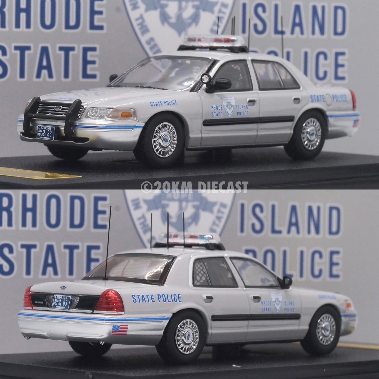 Rollin 1/64 Ford Crown Victoria Police Interceptor - Rhode Island