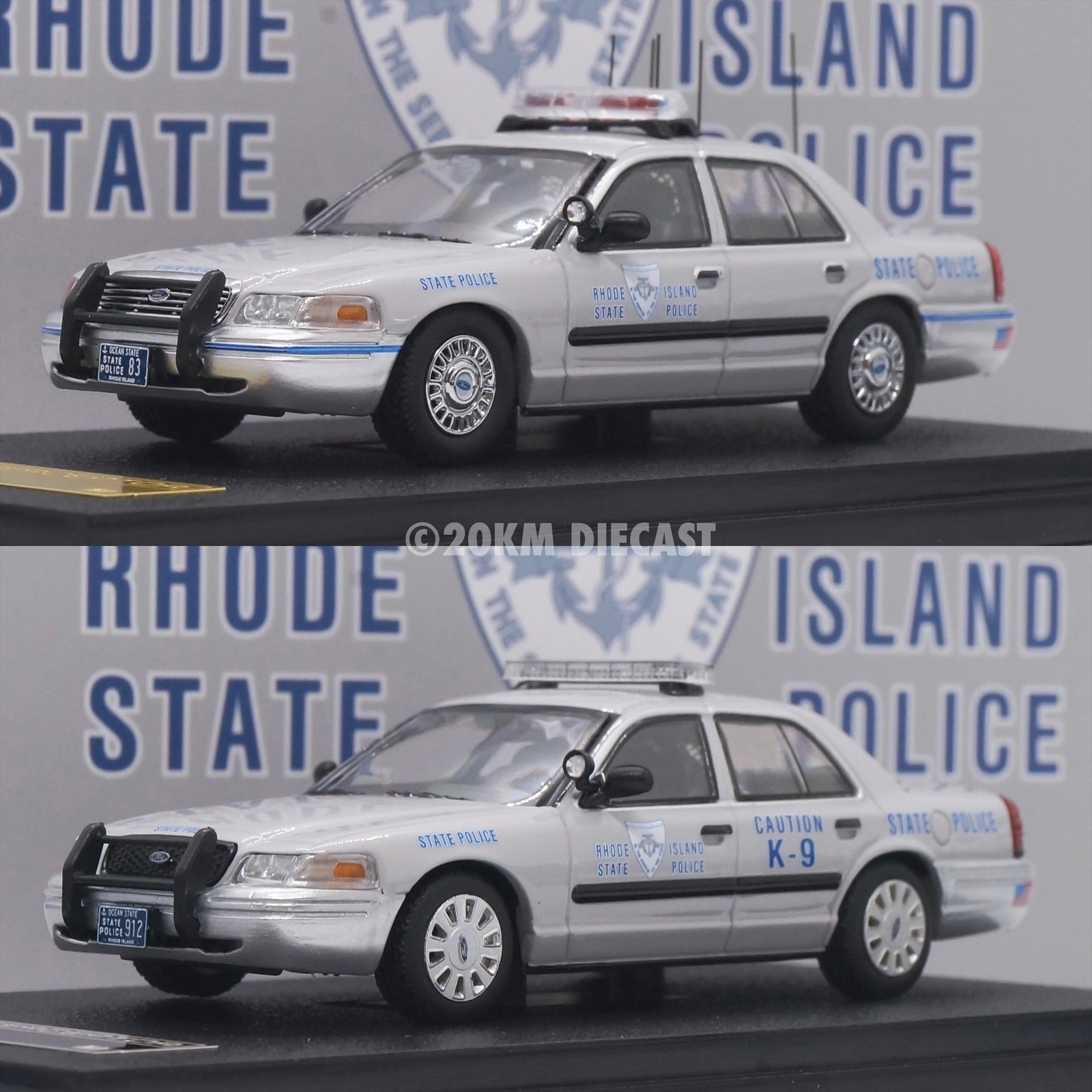 Rollin 1/64 Crown Victoria Police Interceptor - Rhode Island State