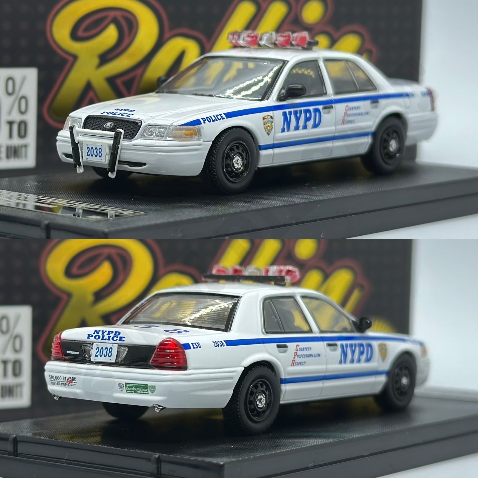 Rollin 1/64 Ford Crown Victoria Police Interceptor - New
