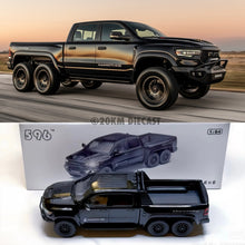 Load image into Gallery viewer, 596 1/64 Ram 1500 TRX “Hennessey Mammoth” 6x6 with WORKING LIGHTS
