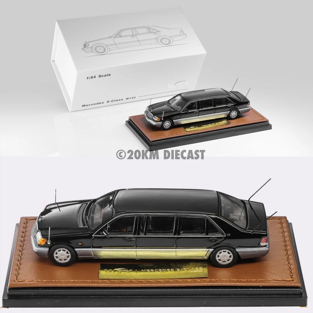 WTX Model 1/64 Mercedes Benz S Class W140 “Extra Long” – 20KM Diecast