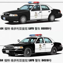Load image into Gallery viewer, GOC 1/64 HEC Exclusive - Ford Crown Victoria Police Interceptor - Los Angeles Police Department LAPD
