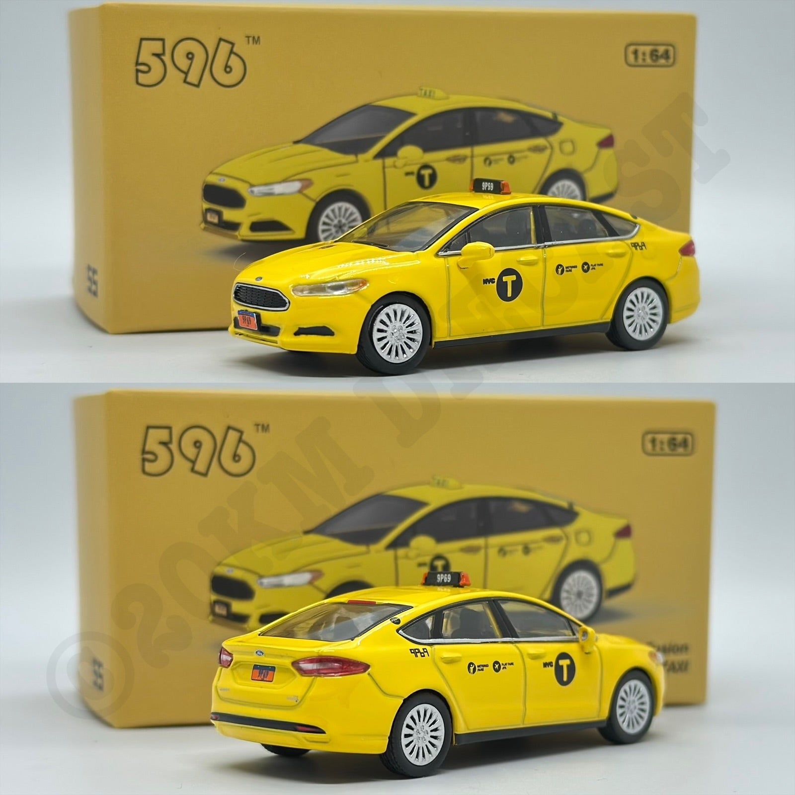 596 Model 1/64 2013 Ford Fusion -NYC Taxi – 20KM Diecast