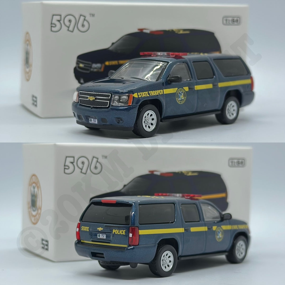 596 Model 1/64 Chevrolet Suburban - New York State Police – 20KM Diecast