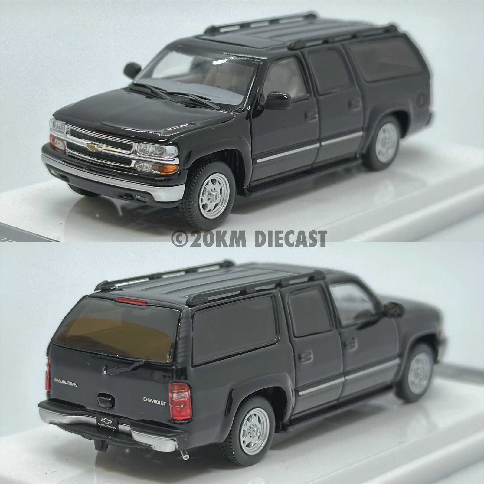 MK Miniatures 1/64 Chevrolet Suburban 2003 - Black – 20KM Diecast