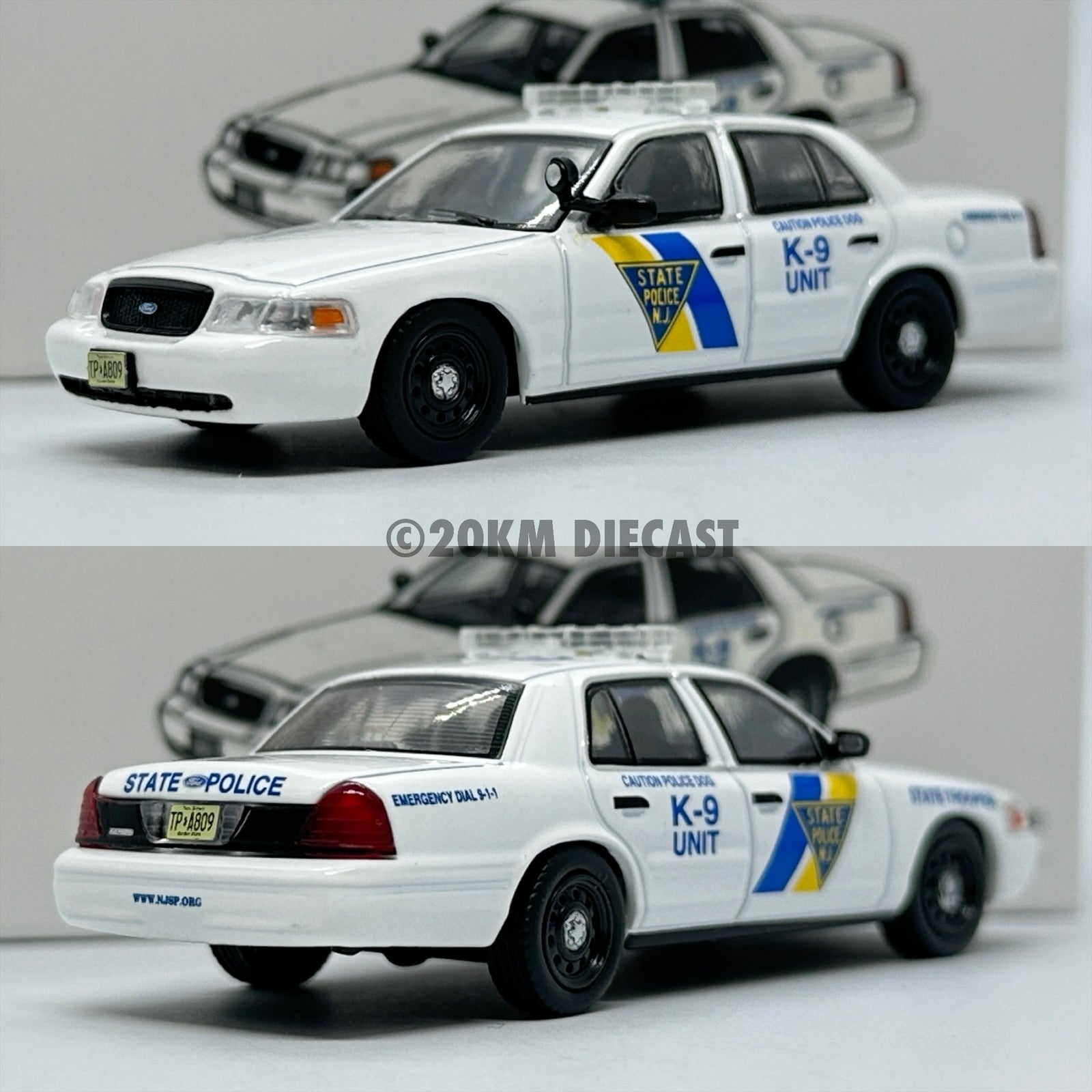 596 Model 1/64 Ford Crown Victoria Police Interceptor - New Jersey
