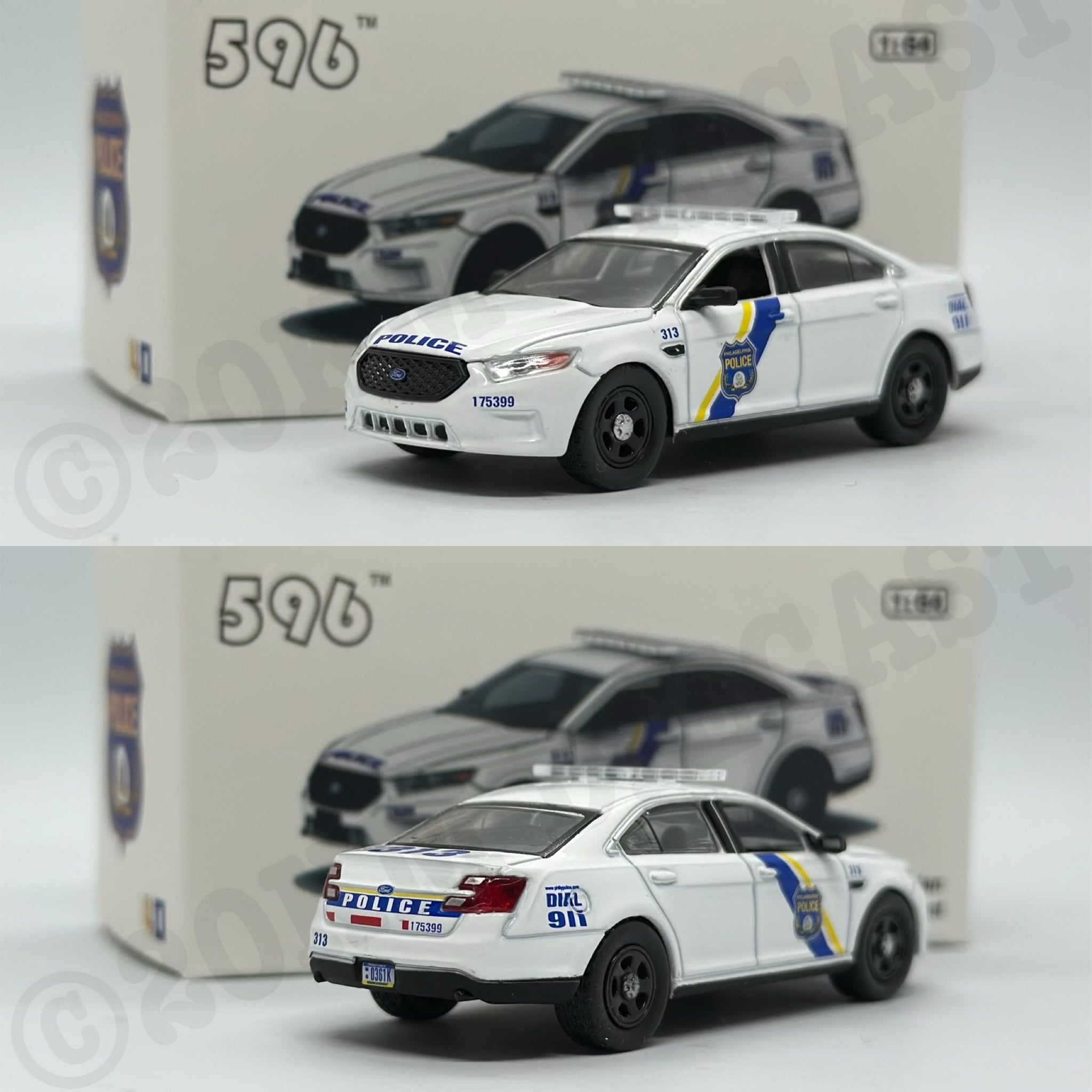 596 Model 1/64 Ford Police Interceptor - Philadelphia Police